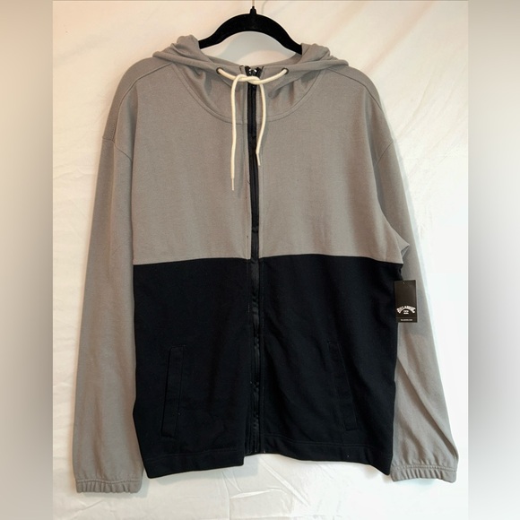 NWT Billabong Zip Up Hoodie Medium Black and Color Block - Picture 5 of 11